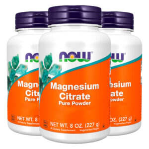 Citrato Magnésio Pó Now Foods 227g Puro 3un