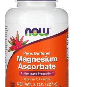 Magnésium Ascorbate Pó De Magnésio Ascorbato 227g Now Foods