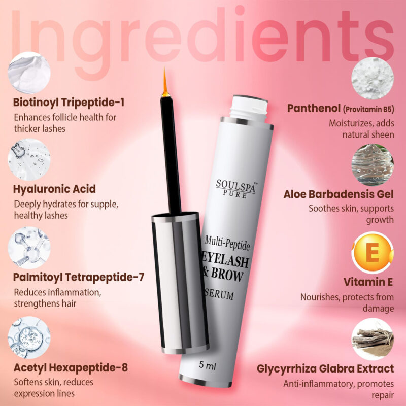 Sérum Para Cílios E Sobrancelhas Soulspa Pure Pure 5ml Com B - Image 3