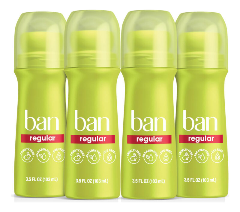 Desodorante Ban Roll-on Regular 100ml (pacote De 4)