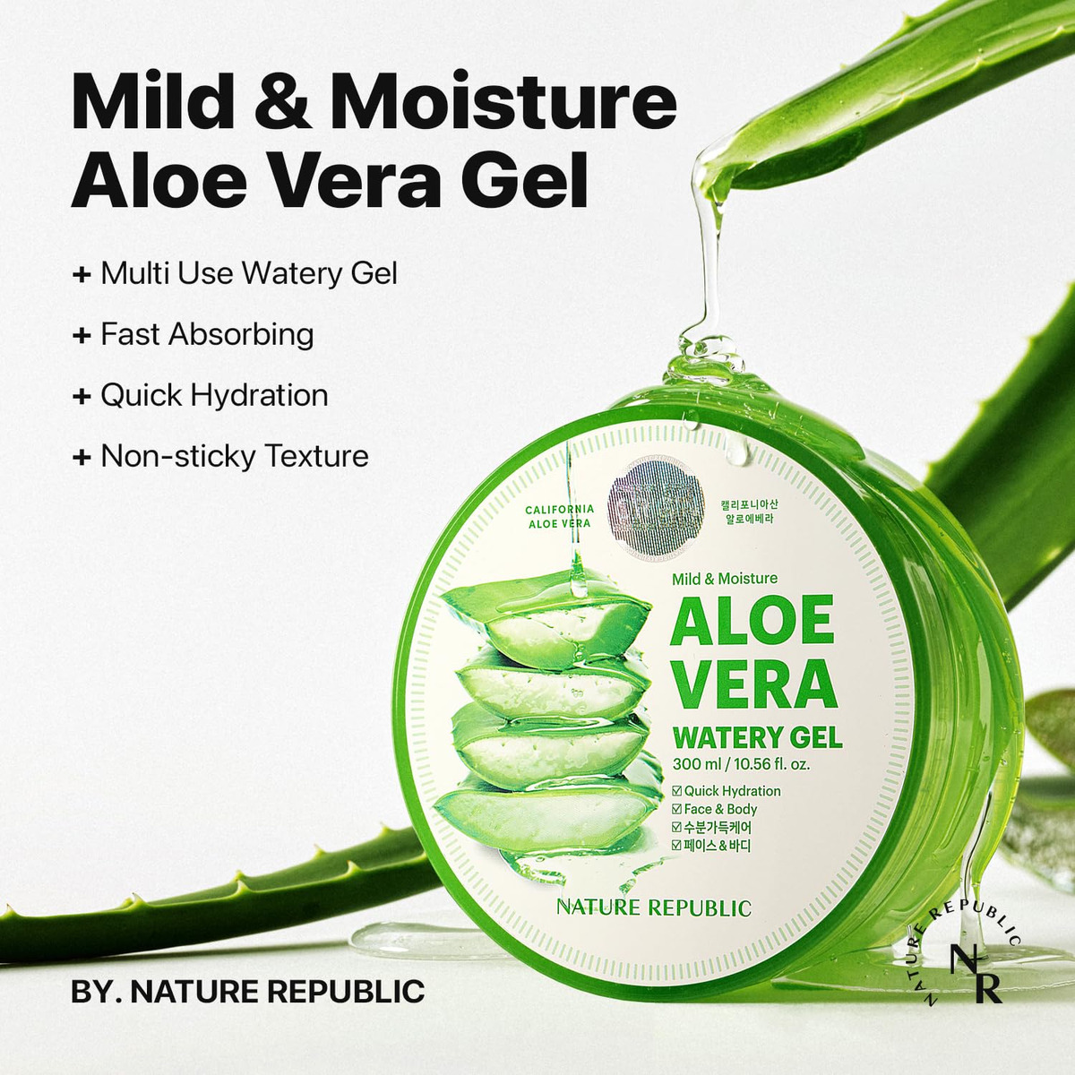 Gel De Aloe Vera Nature Republic Hidratante Suavizante 310ml - Imagem 2