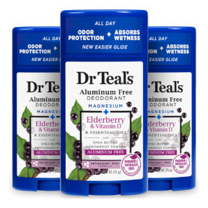 Desodorante Dr. Teal's, Sem Alumínio, Sabugueiro E Vitamina