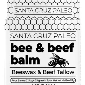 Bálsamo Labial Santa Cruz Paleo, Sebo Bovino, Cera De Abelha