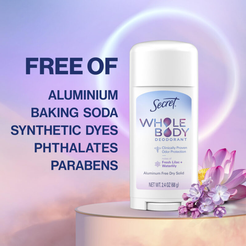 Deodorant Stick Secret Whole Body Lilac & Waterlily Women - Image 3