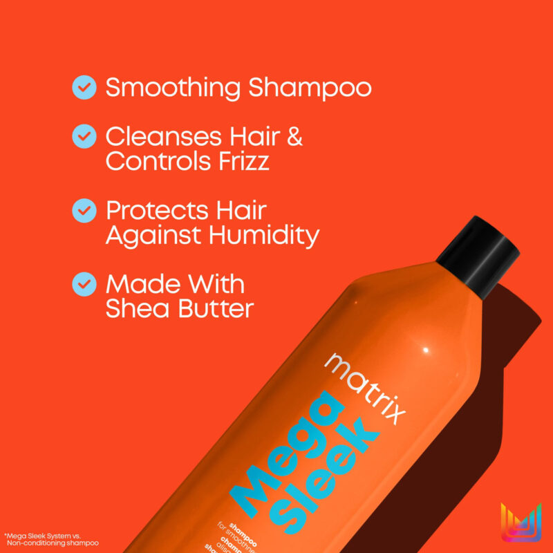 Shampoo Matrix Mega Sleek Frizz-control 1l Para Cabelos Seco - Image 3