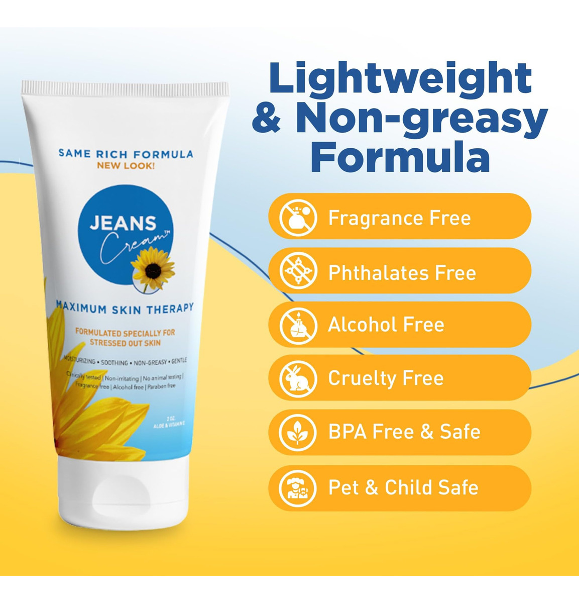 Creme De Terapia De Pele Máxima Jeans Com Aloe E Vitamina E. - Imagem 5