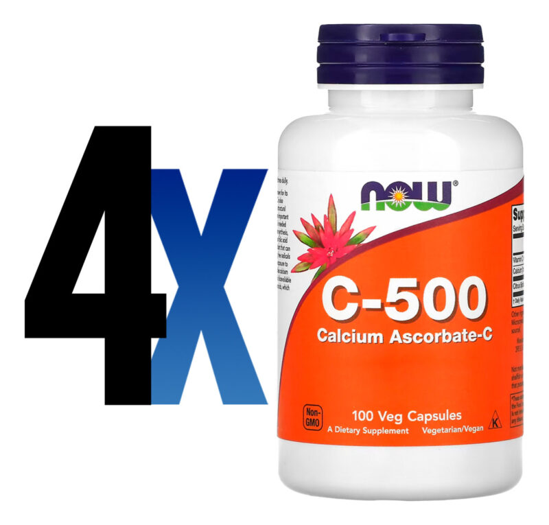 Vitamina C-500 C. Ascorbato-c Now Foods 100cap Importado 4un - Imagem 2