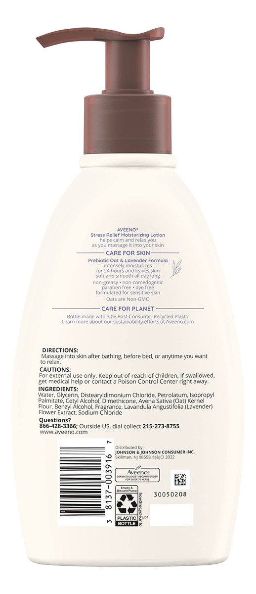 Loção Corporal Calmante Aveeno Lavanda 340ml - Imagem 8