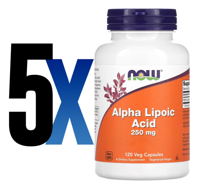 Ácido Alfa Lipóico 250mg Now Foods 120cápsulas Importado 5un - Imagem 2
