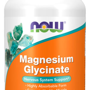Glicinato Magnésio Now Foods 180 Tablets Importado