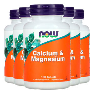 Cálcio E Magnésio Now Foods 500/250mg 100 Tabs Importado 5un