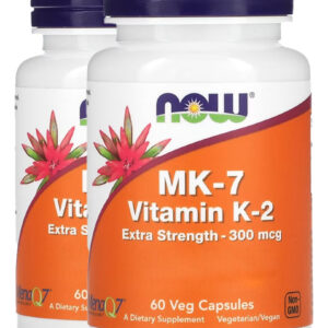 Mk-7 Vitamina K-2 300mcg 60 Cápsulas Importado 2un Now Foods