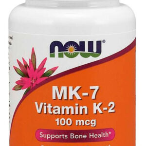 Mk-7 Vitamina K-2 100 Mcg 60 Cápsulas Vegetais Now Foods