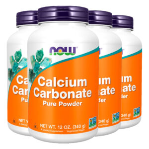 Carbonato Cálcio Pó 340g Importado 4un Now Foods