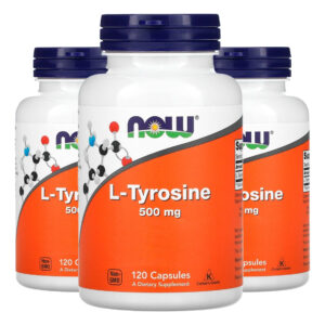 L-tirosina 500mg Forma Livre 120cáps Importado 3un Now Foods
