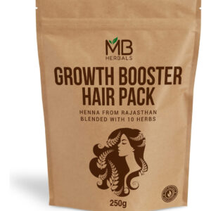 Pacote De Cabelo Mb Herbals Growth Booster 250g Henna Shikak