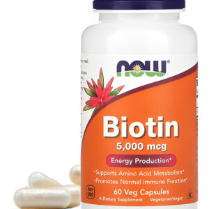 Now Foods Biotina 5000mcg 60 Veg Capsulas