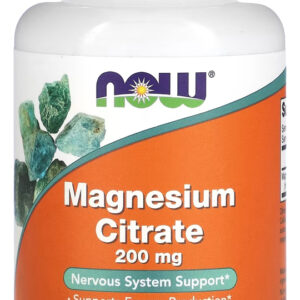 Citrato De Magnésio 200mg Now Foods 100 Tablets Sabor Sem Sabor