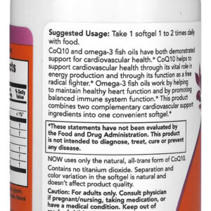 Coenzima Coq10 60mg E Omega-3 Now Foods 60soft Importado 5un