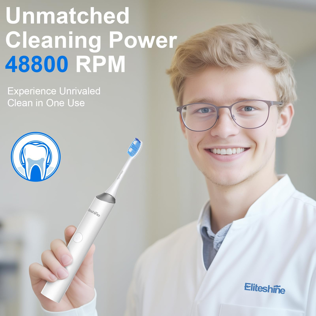 Escova De Dentes Elétrica Eliteshine Sonic Para Adultos E Ad - Imagem 2
