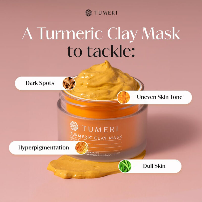 Máscara De Argila Tumeri Turmeric Com Vitamina C E Mel De Ma - Image 4