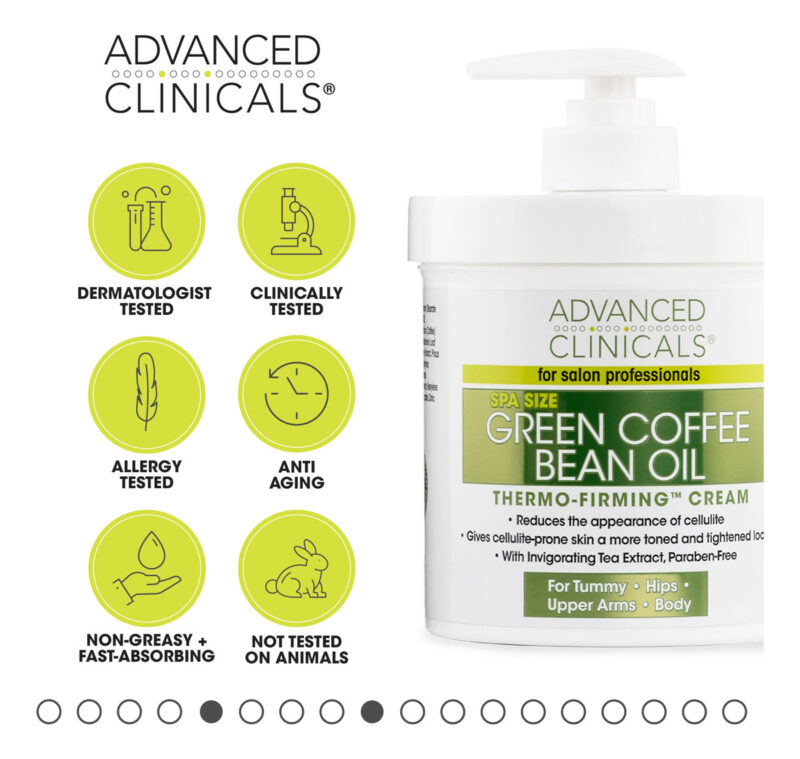 Creme Corporal Advanced Clinicals Green Coffee Bean 480ml - Image 5