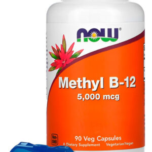 Metil B-12 5.000mcg Now Foods Methyl 90 Veg Cáps +porta Cáps
