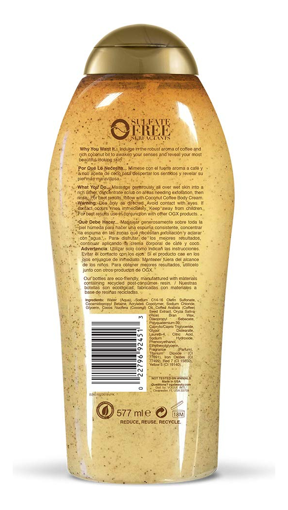 Esfoliante Corporal Ogx Smoothing + Coco Coffee With Jq - Imagem 2