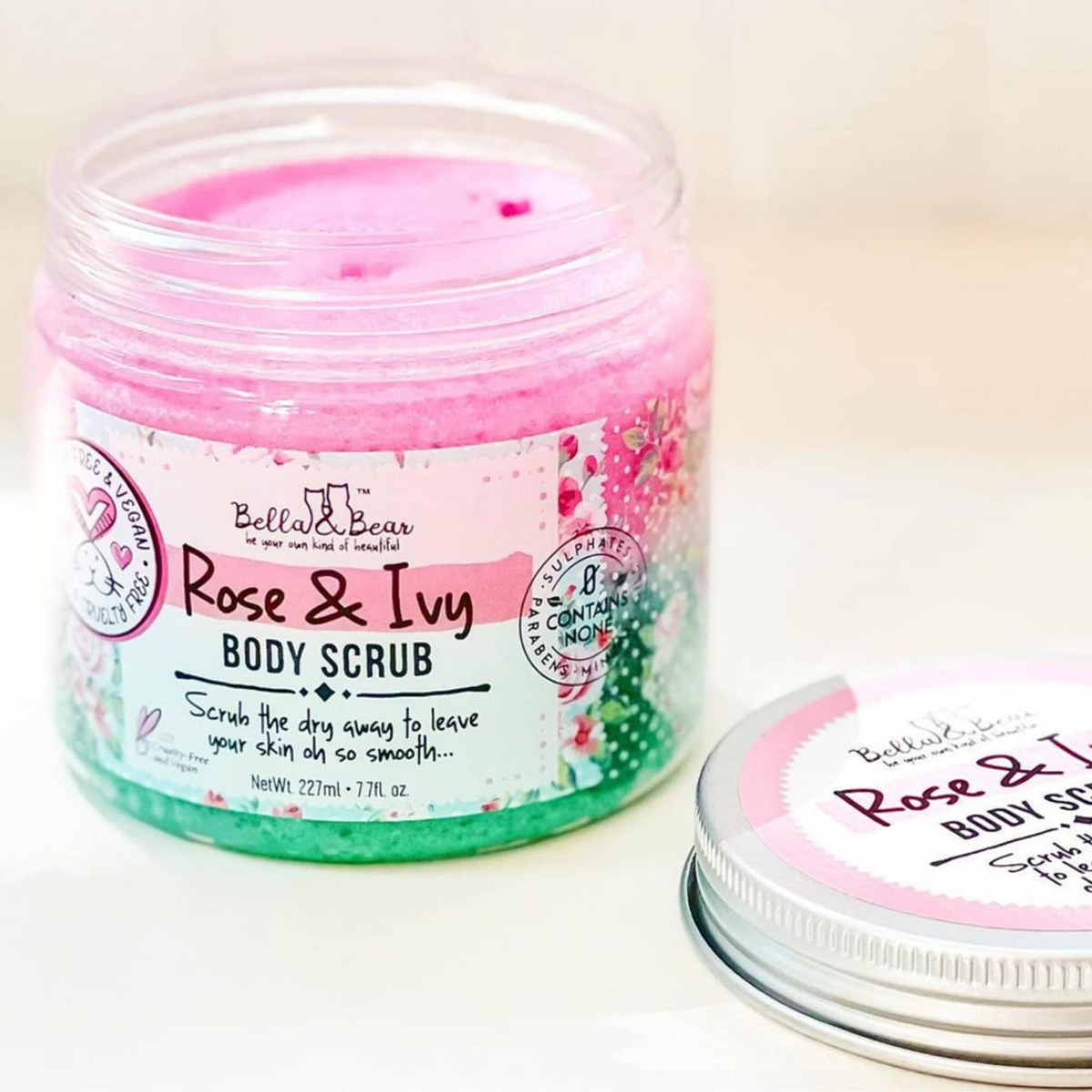 Esfoliante Corporal Bella & Bear Rose & Ivy 200 Ml Vegano E - Imagem 7
