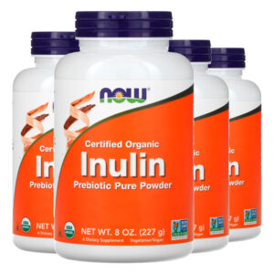Inulina Pó Puro Prebiótico 227g Importado 4un Now Foods