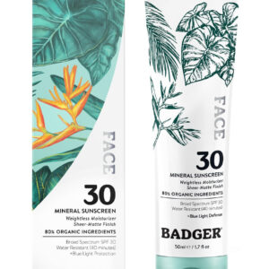 Protetor Solar Badger Mineral Face Spf 30 50ml Vegan Sem Per