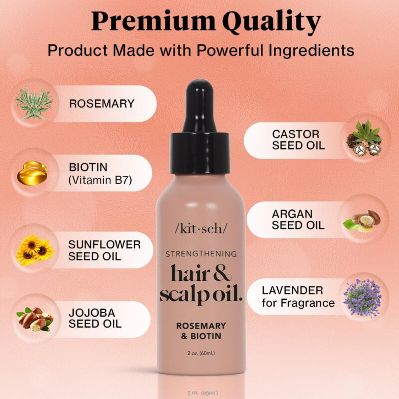 Scalp Serum Kitsch Rosemary Oil 60ml Com Biotina Para Cresci - Image 5