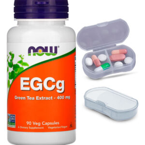 Egcg Extrato Chá Verde Now Foods 90caps + Porta Cápsulas