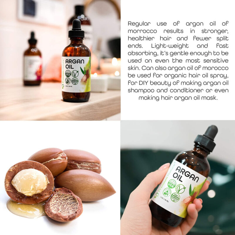Sérum De Cabelo Natural Premium De Óleo De Argão 120 Ml Para - Image 4