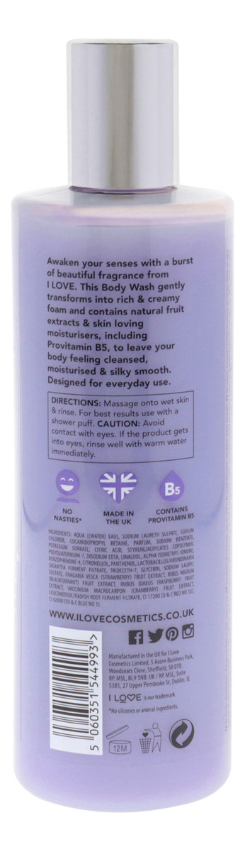 Sabonete Líquido I Love Cosmetics Perfumado Violeta Para Mul - Imagem 2