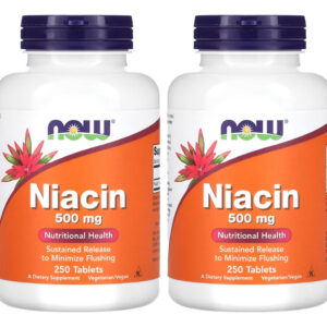 Niacina 500mg Now Foods Niacin Vitamina B-3 250 Tablets 2un