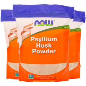 Cascas De Psyllium Pó 680g Importado 3un Now Foods