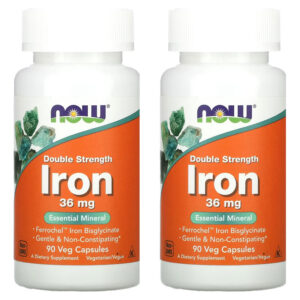 Bisglicinato De Ferro 36mg Now Foods Iron 90 Veg Caps 2un