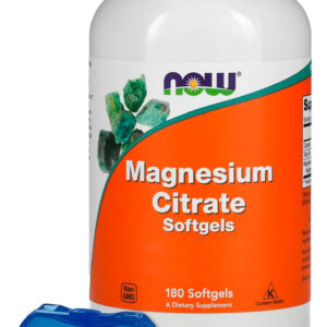 Citrato De Magnésio Now Foods 180 Softgels + Porta Cápsulas