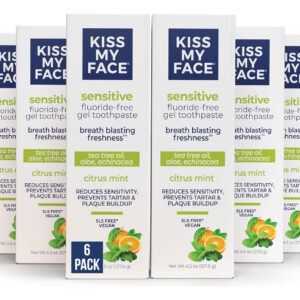 Pasta De Dentes Kiss My Face, Gel Sensível De Menta Cítrica,