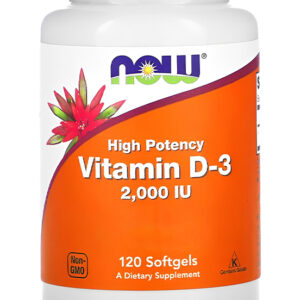 Vitamina D3 2000 Iu Alta Potência Now Foods 120softgls