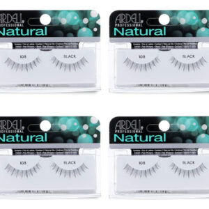 Cílios Postiços Ardell Natural Lashes 108 Pretos (pacote Com