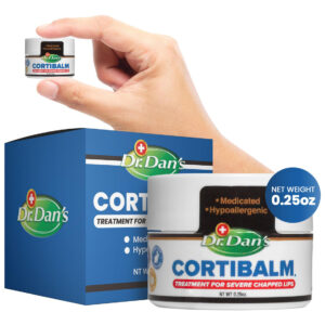 Bálsamo Labial Dr. Dan's Cortibalm Jar, Pacote Com 1 Pacote