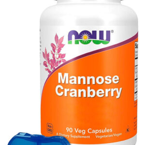 Manose E Cranberry Now Foods 90 Caps + Porta Cápsulas