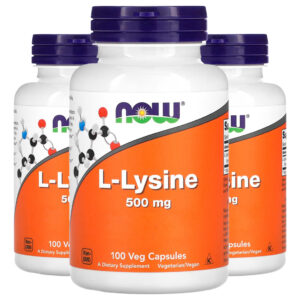 L-lisina 500mg L-lysine 100 Veg Caps Importado 3un Now Foods