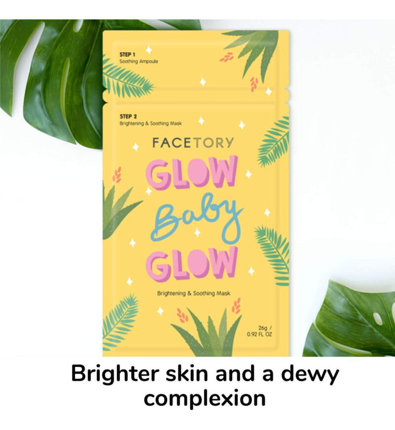 Máscara De Lençol Facetory Glow Baby Glow Com Niacinamida E - Image 5