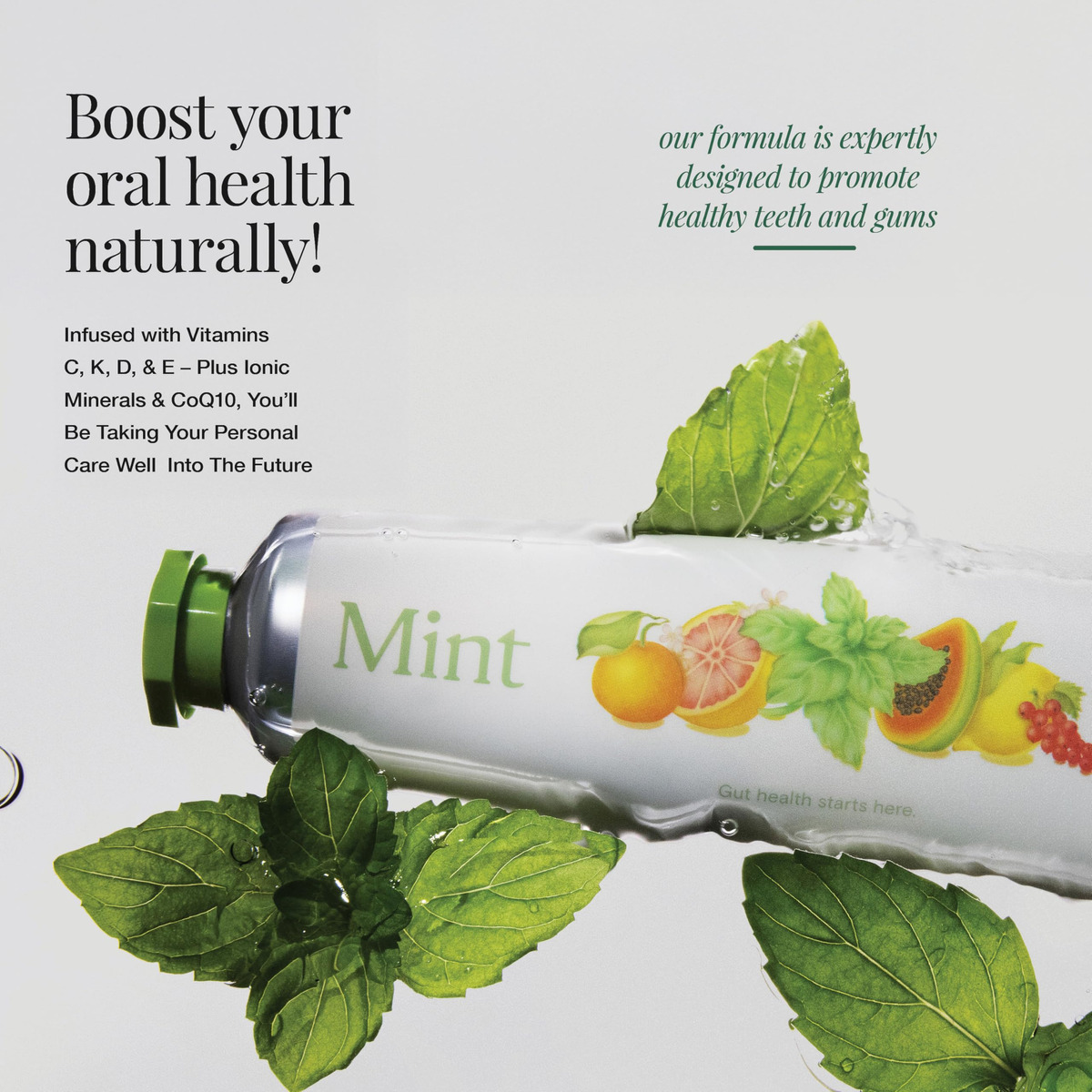 Creme Dental Revitin Gel De Menta Prebiótico Sem Flúor 100ml - Imagem 5