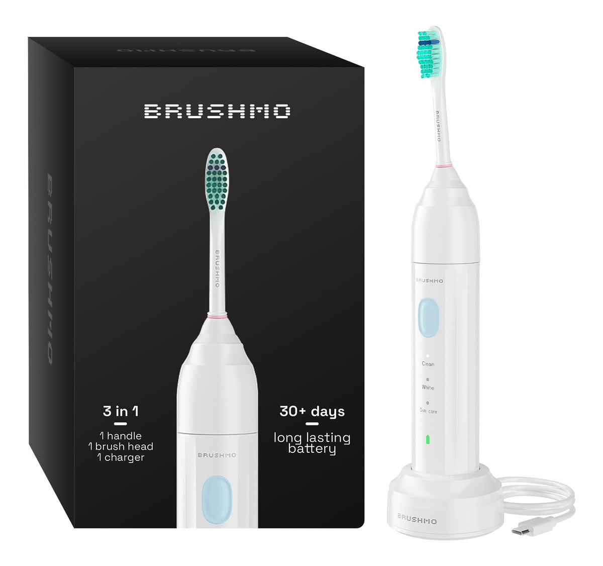 Escova De Dentes Elétrica Sônica Brushmo Compatível Com Phil