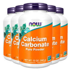 Carbonato Cálcio Pó 340g Importado 5un Now Foods