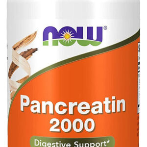 Pancreatin 2000 100 Cápsulas Auxílio Digestivo - Now Foods Sabor Validade 06/2025